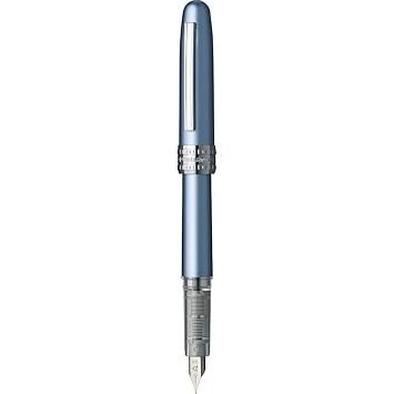 Platinum Fountain Pen, Plaisir Fine Nib, Frosty Blue-infographic